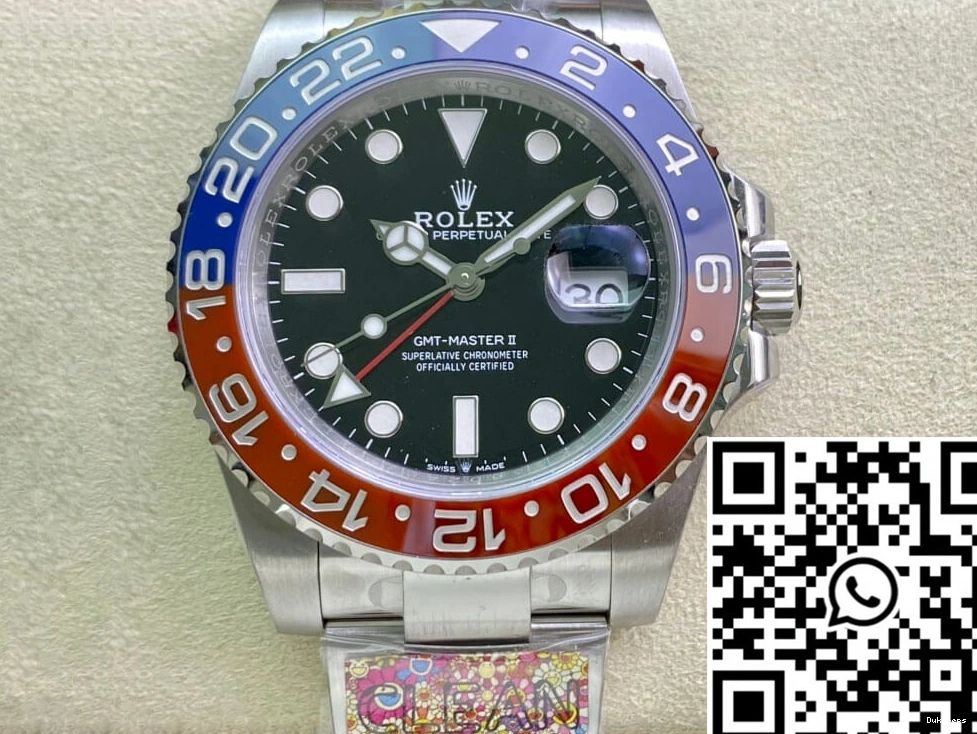 Clean GMT Black Master Factory M126710BLRO-0002 Rolex II Dial 1225